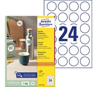 Avery-Zweckform L3415-100 Tutti gli Usi Etichette Bianco Carta Ø40mm 2400pcs