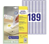 Avery-Zweckform L4731REV-25 25.4 x 10 mm Carta Bianco 5760 pz. Staccabile