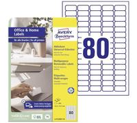 Avery Zweckform L4732REV-10 di etichette universali (A4, 35,6 x 16,9 mm) 800 etichette, Bianco