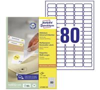 Avery Etichette universali L4732REV-100 35,6 x 16,9 mm 8000 pezzi carta bianca
