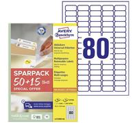 Avery-Zweckform L4732REV-65 Etichetta universale 35.6 x 16.9 mm Carta Bianco 6