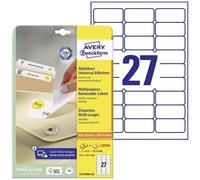 Avery-Zweckform L4737REV-25 Etichetta universale 63.5 x 29.6 mm Carta Bianco 8
