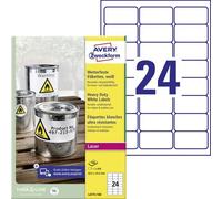 Avery-Zweckform L4773-100 Etichetta a pellicola 63.5 x 33.9 mm Pellicola in po