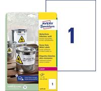 AVZ L4775-20 - Etichette in lamina, impermeabili, 297 x 210 mm, 20 pezzi, bianc