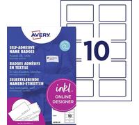 Avery-Zweckform L4785-20 Etichetta per nome 80 x 50 mm Seta allacetato Bianco