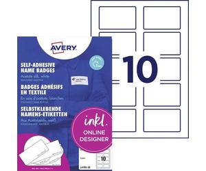 Avery-Zweckform L4785-20 Etichetta per nome 80 x 50 mm Seta allacetato Bianco