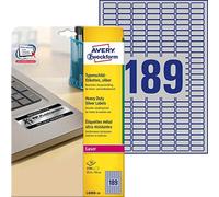 Etichette Stampante L6008-20 Avery Etic.Poliestere Argento 24.5x10