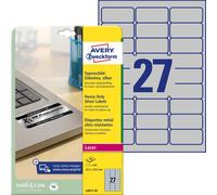 Avery Zweckform L6011-20 Heavy-Duty Labels 63.5 x 29.6 mm Weather-Resistant 20 S