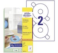 Avery-Zweckform L6015-25 Etichetta per CD Ø 117 mm Carta Bianco 50 pz. A tenut
