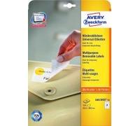 Avery Zweckform© L6023REV-25 - Etichette universali, 63,5 x 38,1 mm, 25 fogli per un totale di 525 etichette, colore: Bianco