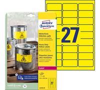 Avery Zweckform L6105-20 Heavy-Duty Weatherproof Labels for Shelves 63.5 x 29.6