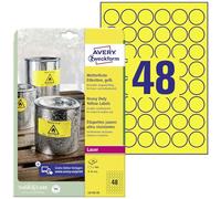 Avery Zweckform L 6128-20 Weatherproof Film Labels Diameter 30 MM 20 Sheets 960