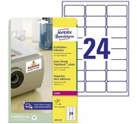Avery-Zweckform L6141-20 Etichetta super resistente 63.5 x 33.9 mm Carta Bianc