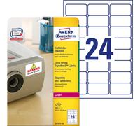 Avery-zweckform l6141-20 etichette 63.5 x 33.9 mm pellicola in poliestere bianco