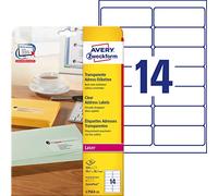 Avery Zweckform L7563-25 Universal Address Labels 25 Sheets / 350 Labels / 99.1