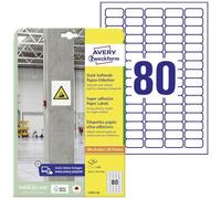 Avery zweckform l7872-20 etichette 35 6 x 16 9 mm carta bianco 1600 pz