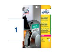 Etichette in polietilene per protezione e sicurezza - bianche - 210 x297 mm - laser - 10 fogli - 1 et/fg - Avery