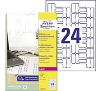 Avery Zweckform L7950-20 - Etichette per cavi, 60 x 40 mm, 20 fogli per un totale di 480 etichette, colore: Bianco