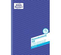 Avery Zweckform Libro per incassi, prima e seconda pagina, con colonna IVA per spese, formato A4, 2 x 50 pagine