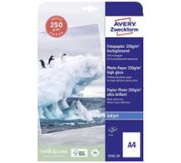 AVERY Zweckform 2556-20 Premium Inkjet Fotopapier (20 Blatt, 250 g/m², DIN A4 Pa