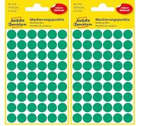Avery Zweckform, punti autoadesivi per marcatura, diametro 12 mm verde (Confezione da 2)