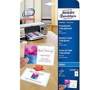 AVERY Zweckform C32028-10 Premium Visitenkarten, blanko (100 Stück, 240g, 85x54