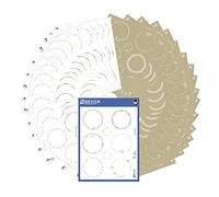 AVERY Zweckform Set di adesivi natalizi rotondi, 204 pezzi (diametro 48 mm, adesivi natalizi decorativi, regali, biglietti, adesivi del prodotto in bianco e carta kraft scrivibili a mano) Art. 51051