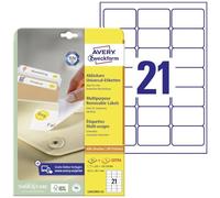 Avery-zweckform l6023rev 25 etichette 63.5 x 38.1 mm carta bianco 630 pz