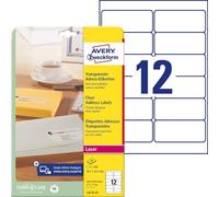 Avery Zweckform Transparente Adress-Etiketten, 99,1 X 42,3Mm