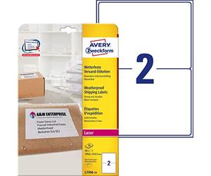 AVERY Zweckform Wetterfeste Versand-Etiketten, 199,6x143,5mm, 50 Pezzi