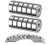 Avesteir 12 Pezzi Magneti Neodimio Potentissimi 7 KG Forza 16 X 5 mm, Multiuso Calamite Neodimio con Foro, 16 Viti, Magnete Super Potente per Frigo, Lavagne, Decorazioni, Mappe, Cucina, Ufficio, Bagno