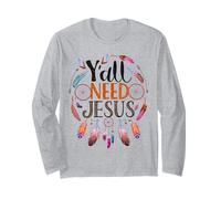 Avete bisogno di Gesù Boho Cristiana Fede Bibbia Religiose Donne Maglia a Manica