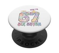 Avevo 6 anni Ora sono 7 Birthday Easter Day Boys Kids 67 Meme PopSockets PopGrip Adesivo