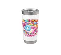 Avevo 6 anni Ora sono 7 Drip Bow Coquette 7th Birthday Girls Bicchiere termico in acciaio inox doppia parete