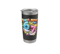 Avevo 6 anni Ora sono 7 Drip Six Seven 7th Birthday Ice Cream Drip Bicchiere termico in acciaio inox doppia parete