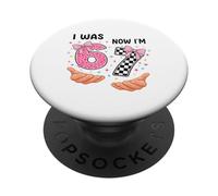 Avevo 6 anni ora sono 7 numeri di compleanno carini età sette PopSockets PopGrip Adesivo