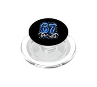 Avevo 6 anni ora sono 7 Six Seven Blue Flames 7° compleanno PopSockets PopGrip per MagSafe