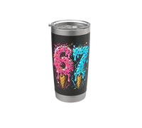Avevo 6 anni ora sono 7 Six Seven Drippin' Ice Cream 7th Birthday Bicchiere termico in acciaio inox doppia parete