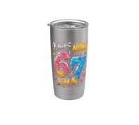 Avevo 6 anni ora sono 7 Six Seven Drippin' Ice Cream 7th Birthday Bicchiere termico in acciaio inox doppia parete