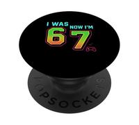 Avevo 6 Ora Ho 7 Maglietta Gamer Meme Pixel Retro PopSockets PopGrip Adesivo