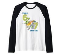 Avevo Sei Anni Ora Sono Sette Dinosauri 67 Meme 7th Birthday Boys Maglia con Maniche Raglan
