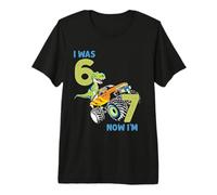 Avevo Sei Anni Ora Sono Sette Dinosauri 67 Meme 7th Birthday Boys Maglietta Premium