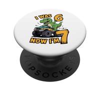 Avevo sei anni ora sono sette dinosauri 67 Meme 7th Birthday Boys PopSockets PopGrip Adesivo