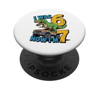 Avevo sei anni ora sono sette dinosauri 67 Meme 7th Birthday Boys PopSockets PopGrip Adesivo