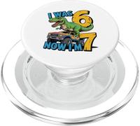 Avevo sei anni ora sono sette dinosauri 67 Meme 7th Birthday Boys PopSockets PopGrip per MagSafe