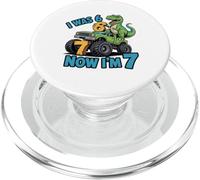 Avevo sei anni ora sono sette dinosauri 67 Meme 7th Birthday Boys PopSockets PopGrip per MagSafe