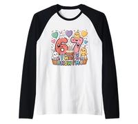 Avevo Sei Anni Ora Sono Sette Easter 67 Meme 7th Birthday Maglia con Maniche Raglan