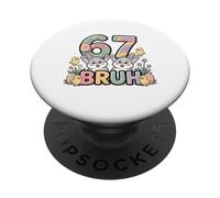 Avevo sei anni ora sono sette Easter 67 Meme 7th Birthday PopSockets PopGrip Adesivo