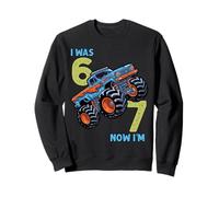 Avevo Sei Anni Ora Sono Sette Monster Truck 67 Meme 7th Birthday Felpa