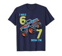 Avevo Sei Anni Ora Sono Sette Monster Truck 67 Meme 7th Birthday Maglietta